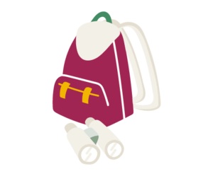 Illustration von einem Rucksack